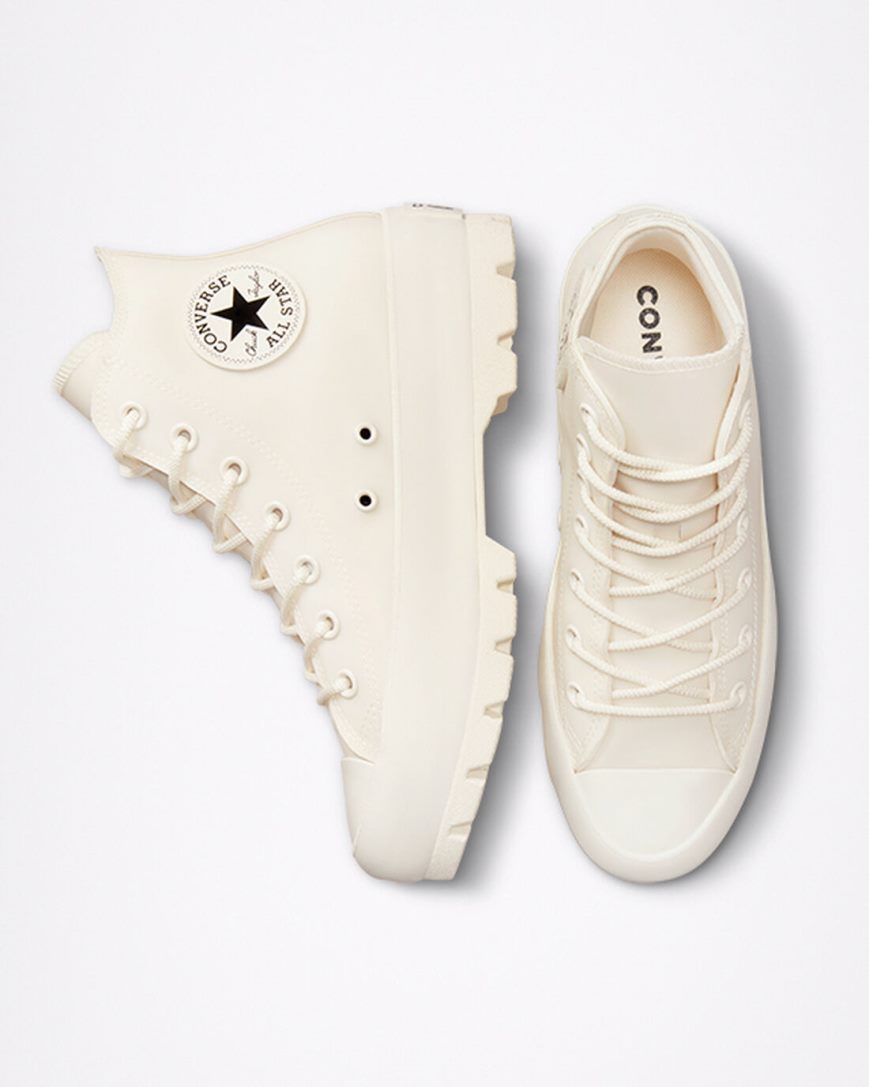 Pantofi Platforma Dama Converse Chuck Taylor All Star Lugged Rubber Inalti Bej Negrii | RO WEXKL135